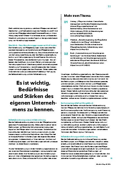 Vorschauseite 2: Abrechnung im Griff: Die Basis für Erfolg