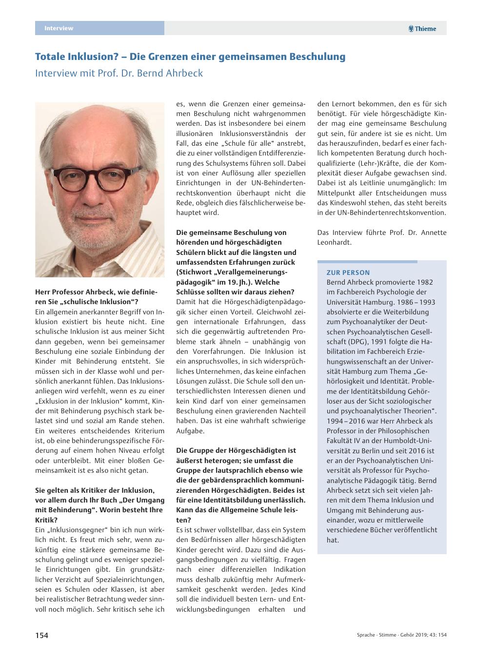 Vorschauseite 1: Totale Inklusion? ? Die Grenzen einer gemeinsamen Beschulung