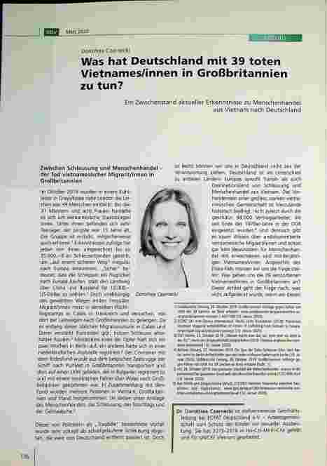 Vorschauseite 1: Was hat Deutschland mit 39 toten Vietnames/innen in Großbritannien zu tun? Ein Zwischenstand aktueller Erkenntnisse zu Menschenhandel aus Vietnam nach Deutschland.