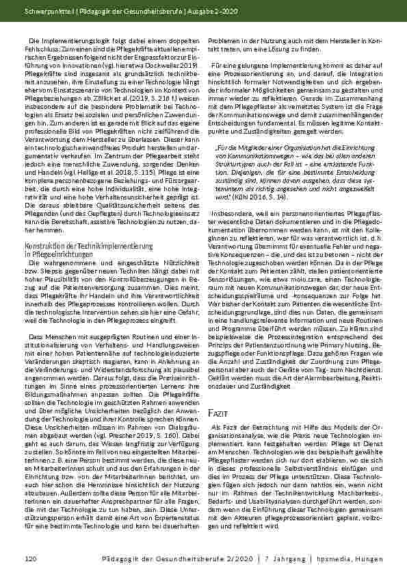 Vorschauseite 6: Technik, Pflege und prozessorientierte Lernkulturentwicklung: Konstitution und Konstruktion der Technikimplementierung in Pflegeeinrichtungen am Beispiel der Dekubitusprophylaxe.