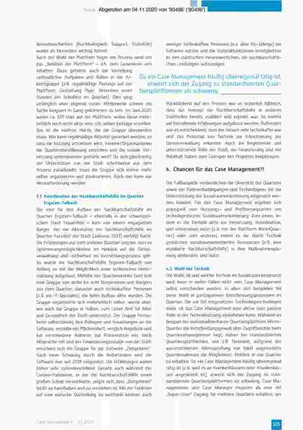 Vorschauseite 4: Sozialraumorientierung durch Technik stärken - Chancen für das Case Management