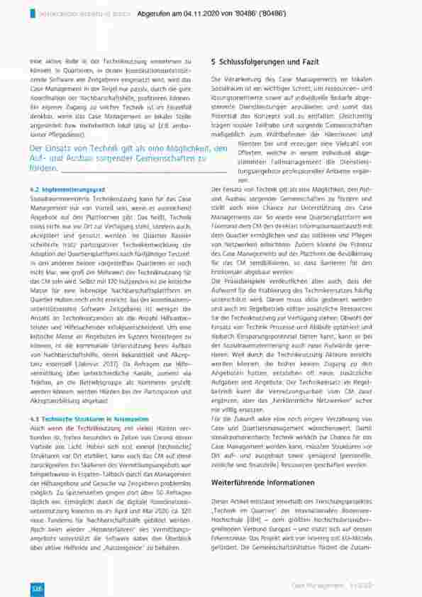 Vorschauseite 5: Sozialraumorientierung durch Technik stärken - Chancen für das Case Management