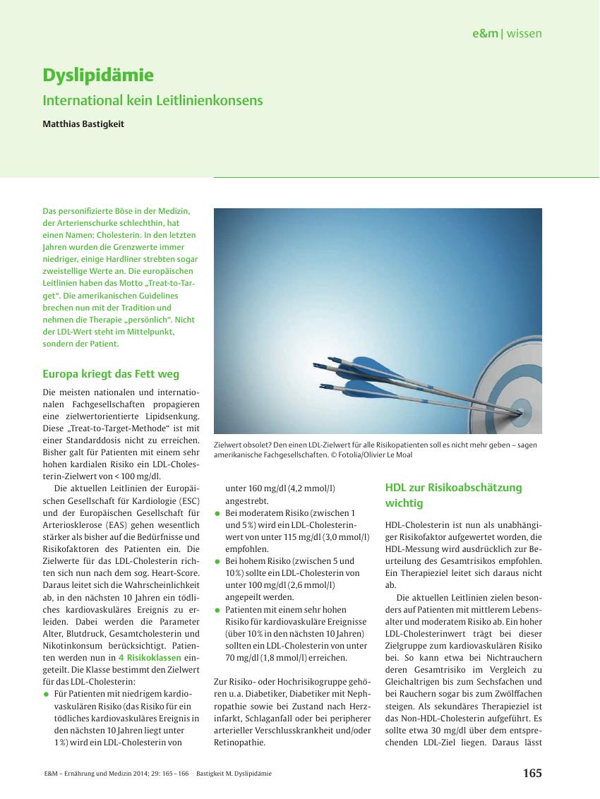 Vorschauseite 1: Dyslipidämie