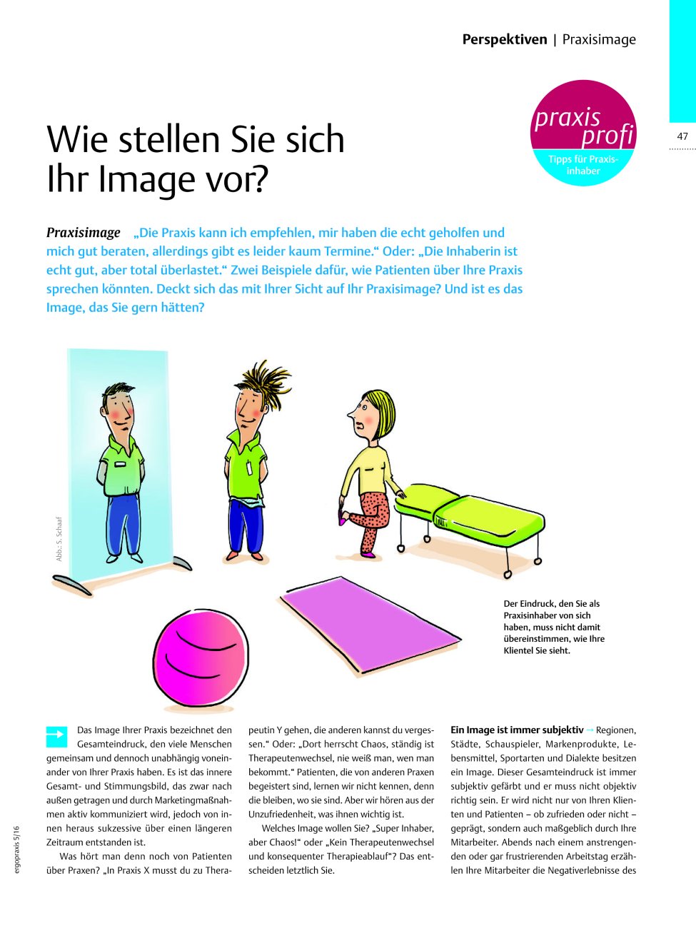 Vorschauseite 1: Wie stellen Sie sich Ihr Image vor? ? Praxisimage