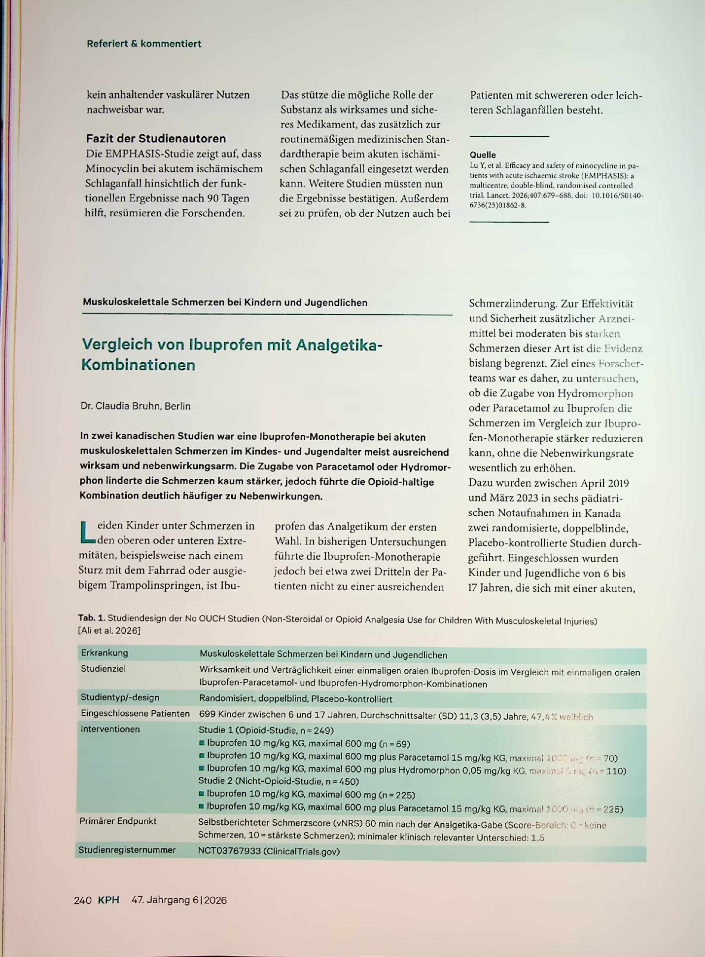 Vorschauseite 2: Minocyclin bringt Patienten offenbar Vorteile