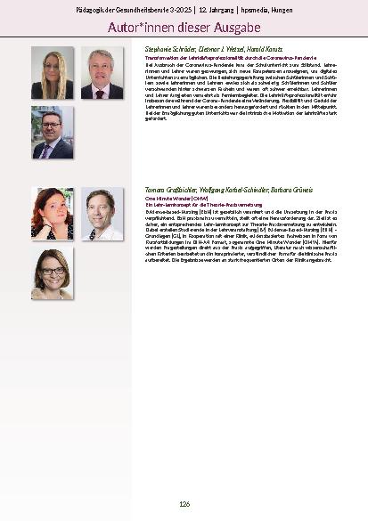 Vorschauseite 4: Pädagogik der Gesundheitsberufe 3-2025