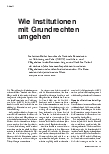 Vorschauseite 1: Wie Institutionen mit Grundrechten umgehen