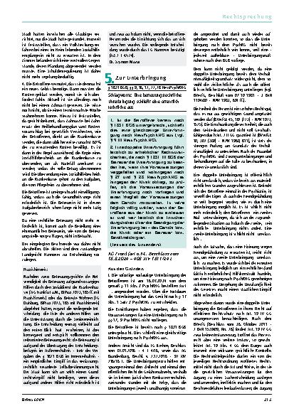 Vorschauseite 2: 4. Zur Betreuungsaufhebung Schlagworte: Vorrangige andere Hilfe ist auch die Unterstützung im Pflegeheim.