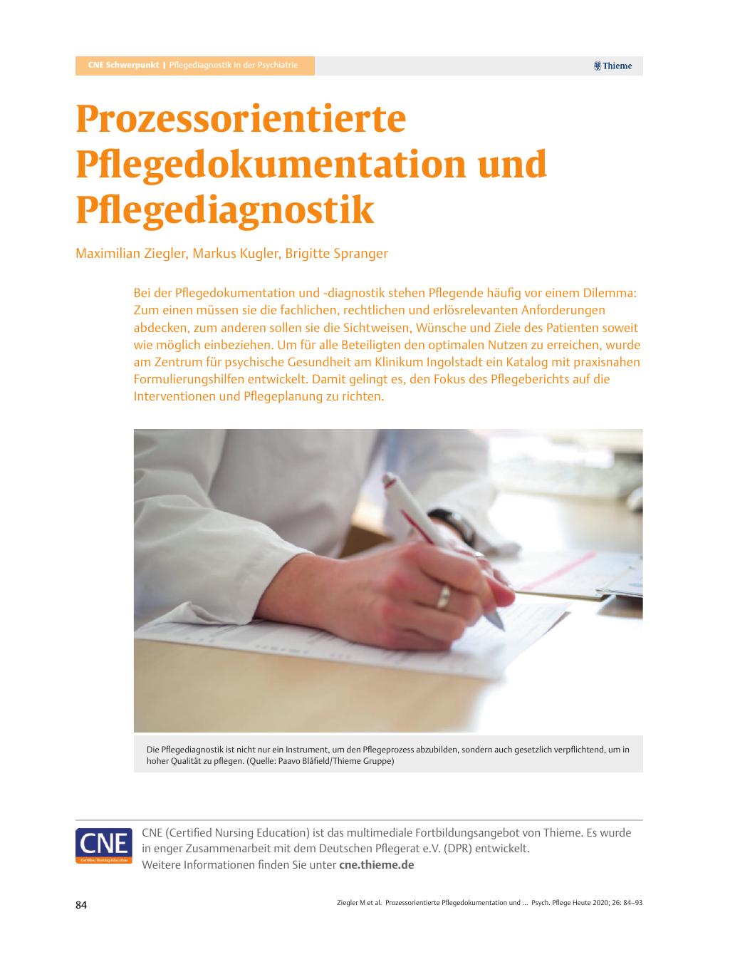 Vorschauseite 1: Prozessorientierte Pflegedokumentation und Pflegediagnostik