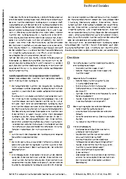 Vorschauseite 2: Handlungsoptionen von Arbeitgebern bei Langzeiterkrankung oder häufigen Kurzerkrankungen von Angestellten