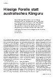 Vorschauseite 1: Hiesige Forelle statt australisches Känguru