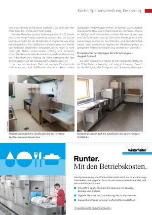 Vorschauseite 2: Personaleinsatz reduzieren dank Spülhygiene in der Küche