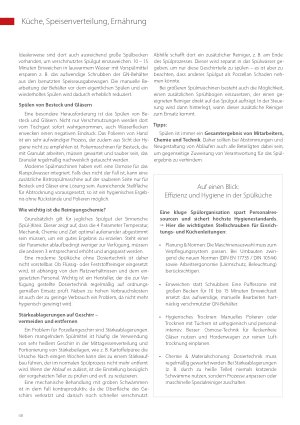 Vorschauseite 3: Personaleinsatz reduzieren dank Spülhygiene in der Küche