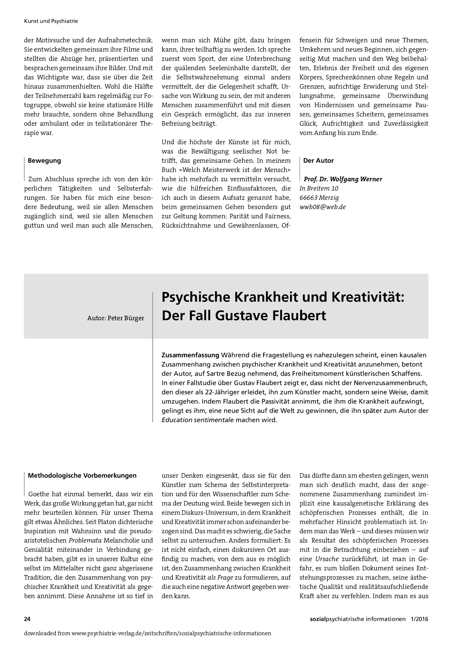 Vorschauseite 6: Die Bedeutung der Kunst für den Psychiater