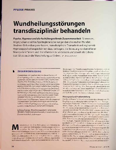 Vorschauseite 1: Wundheilungsstörungen transdisziplinär behandeln