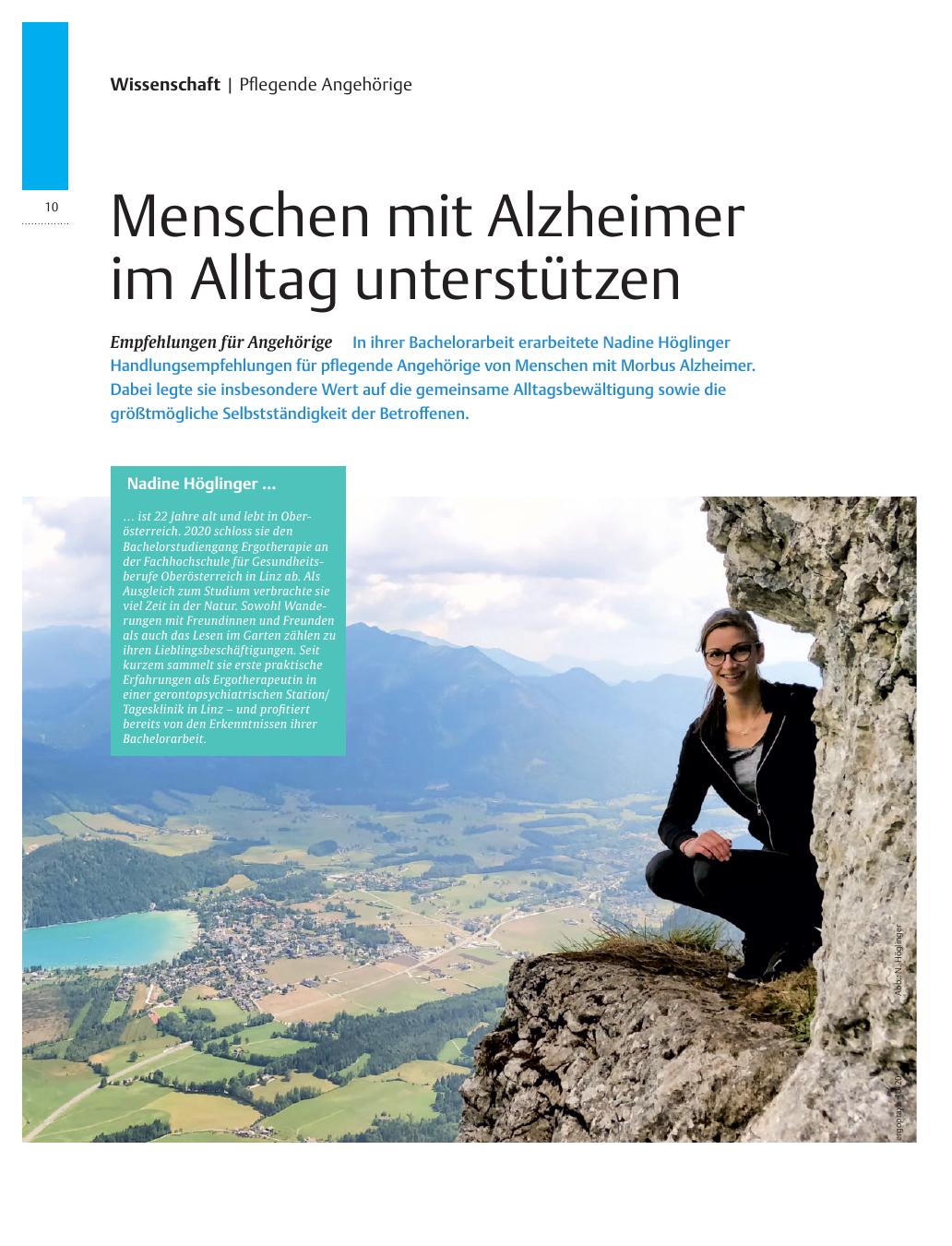 Vorschauseite 1: Menschen mit Alzheimer im Alltag unterstützen - Empfehlungen für Angehörige
