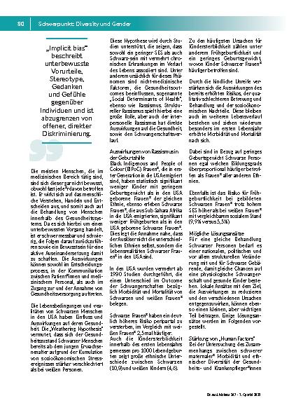 Vorschauseite 2: Rassismus in der Geburtshilfe