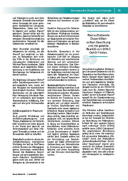 Vorschauseite 3: Rassismus in der Geburtshilfe