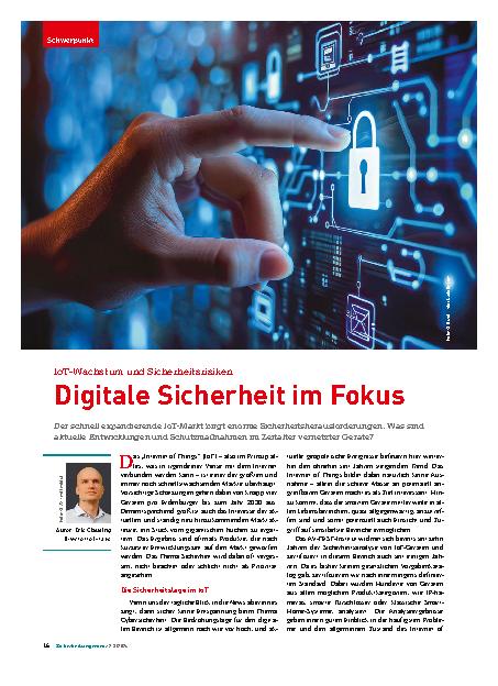 Vorschauseite 1: IoT-Wachstum und Sicherheitsrisiken - Digitale Sicherheit im Fokus
