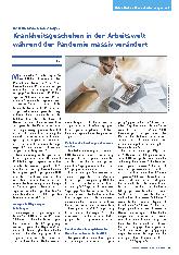 Vorschauseite 1: Krankheitsgeschehen in der Arbeitswelt während der Pandemie massiv verändert.