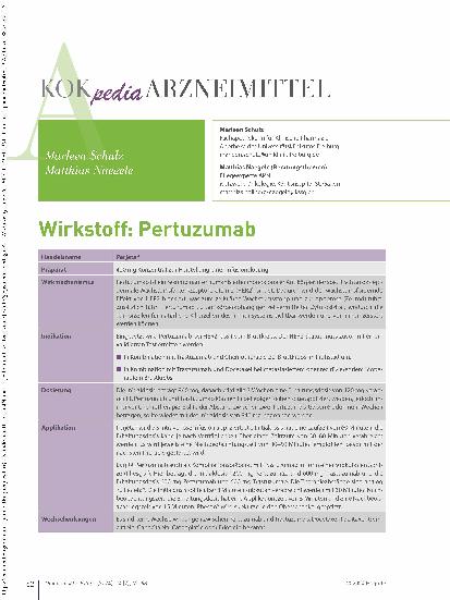 Vorschauseite 1: Wirkstoff: Pertuzumab