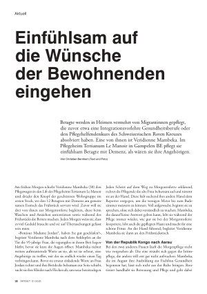 Vorschauseite 1: Einfühlsam auf die Wünsche der Bewohnenden eingehen
