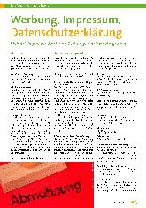 Vorschauseite 1: Werbung, Impressum, Datenschutzerklärung