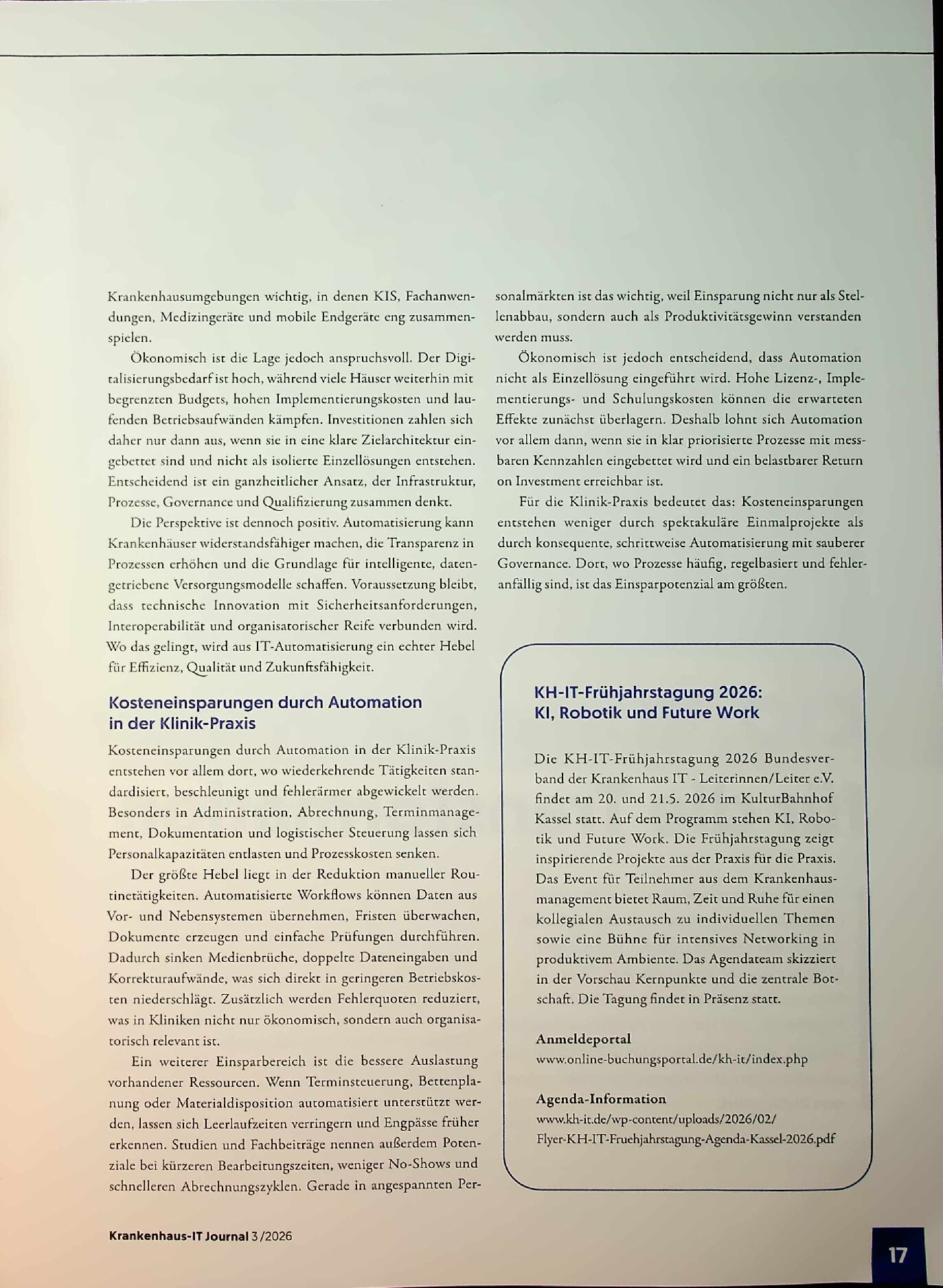 Vorschauseite 2: Automation in Healthcare IT: Investitionen, Chancen und Perspektiven