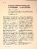 Vorschauseite 1: Klinische Pharmazeuten am Krankenbett - unverzichtbar
