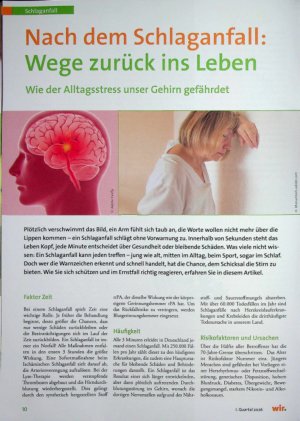 Vorschauseite 1: Nach dem Schlaganfafi: Wege zurück ins Leben Wie der Alltagsstress unser Gehirn gefährdet