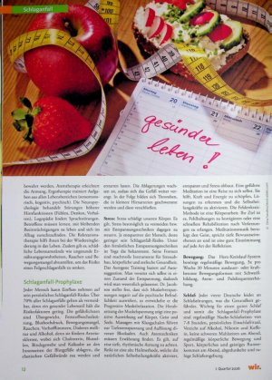 Vorschauseite 3: Nach dem Schlaganfafi: Wege zurück ins Leben Wie der Alltagsstress unser Gehirn gefährdet