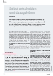 Vorschauseite 1: Selbst entscheiden und dazugehören