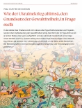 Vorschauseite 1: Wie der Ukraine-Krieg Ahimsa, den Grundsatz der Gewaltfreiheit, in Frage stellt.