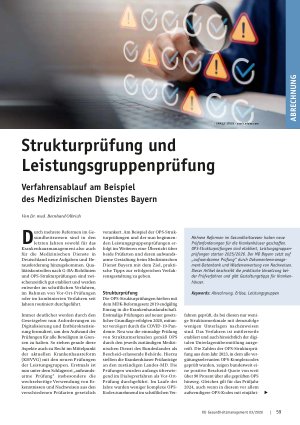 Vorschauseite 1: Strukturprüfung und Leistungsgruppenprüfung Verfahrensablauf am Beispiel des Medizinischen Dienstes Bayern
