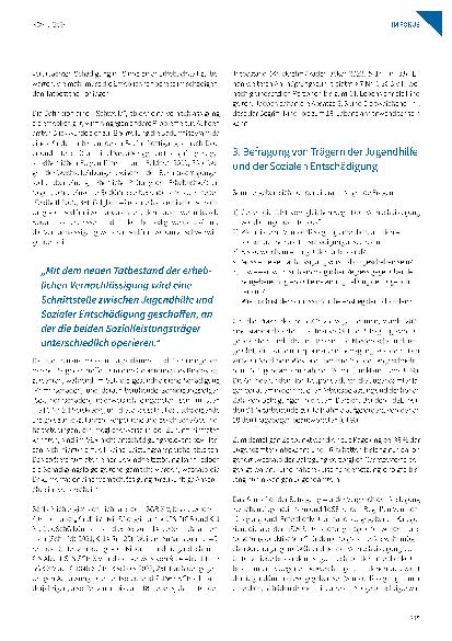 Vorschauseite 3: Erhebliche Vernachlässigung an der Schnittstelle von Jugendhilfe und Sozialer Entschädigung