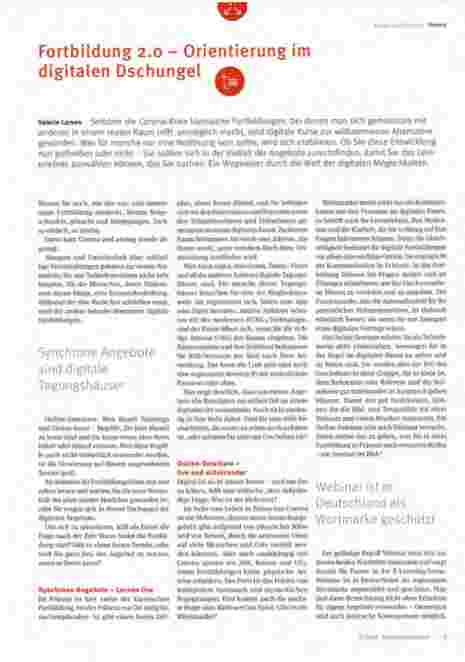 Vorschauseite 1: Fortbildung 2.0 - Orientierung im digitalen Dschungel