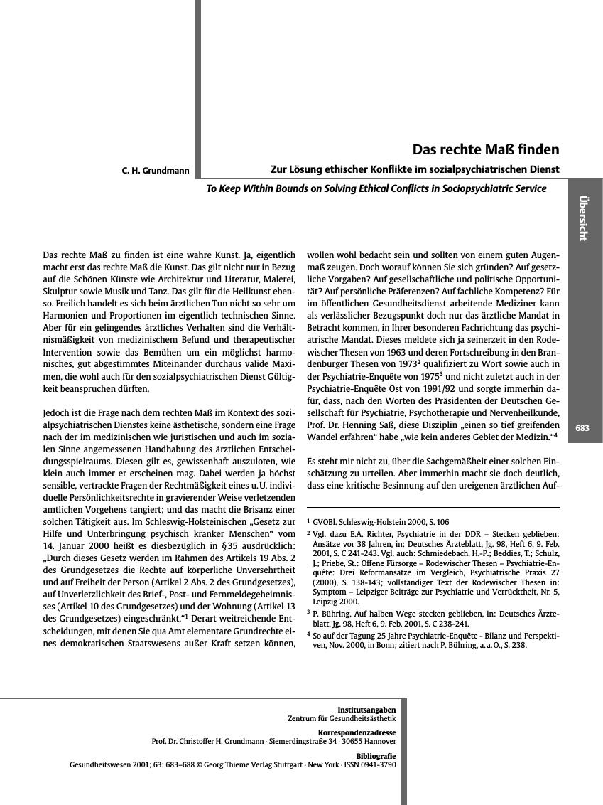 Vorschauseite 1: Das rechte Maß finden