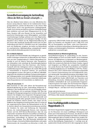 Vorschauseite 1: Gesundheitsversorgung im Justizvollzug »Wenn die Welt zur Anstalt schrumpft«