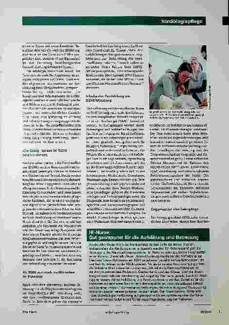Vorschauseite 2: Der direkte Draht Die Herzinsuffizienz-Nurse tut dem Patienten gut
