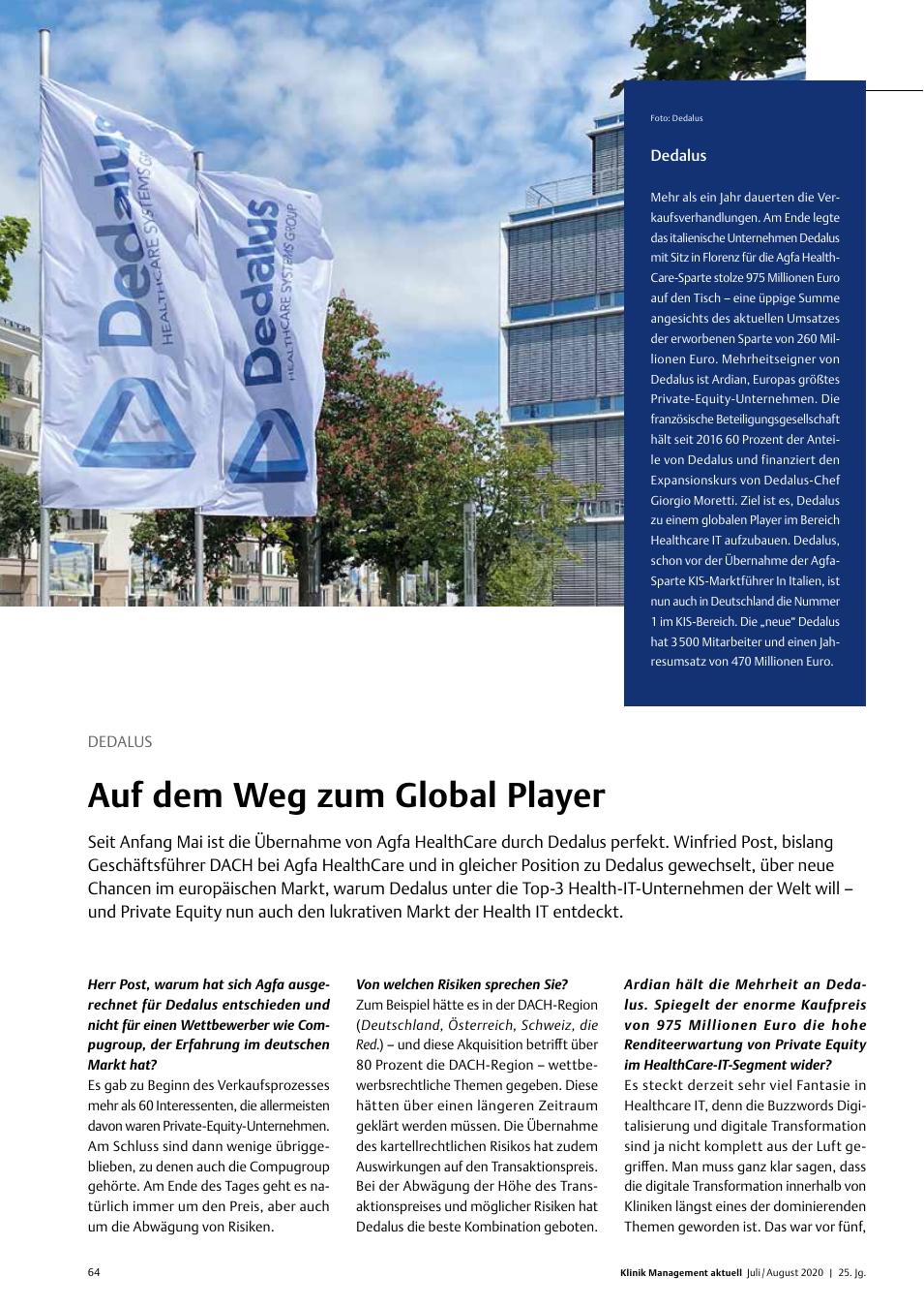 Vorschauseite 1: Dedalus: Auf dem Weg zum Global Player