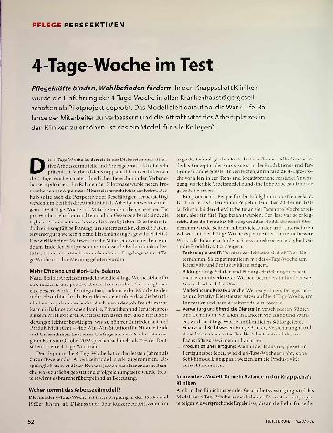 Vorschauseite 1: 4-Tage-Woche im Test