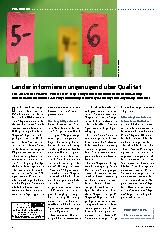 Vorschauseite 1: Länder informieren ungenügend über Qualität