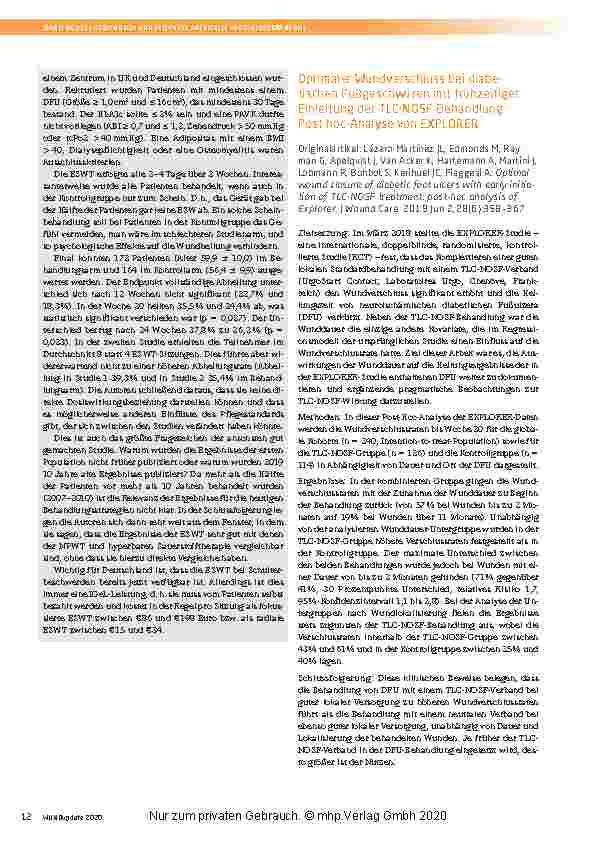 Vorschauseite 2: Diabetisches Fußsyndrom und periphere arterielle Verschlusskrankheit