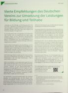 Vorschauseite 1: Vierte Empfehlungen des Deutschen Vereins zur Umsetzung der Leistungen für Bildung und Teilhabe