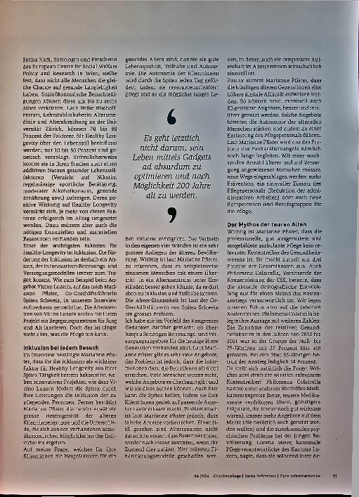 Vorschauseite 2: Ewige Jugend oder grenzenloses Alter?