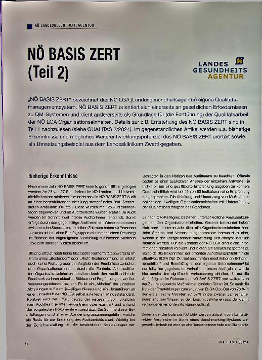 Vorschauseite 1: NÖ BASIS ZERT (Teil 2)