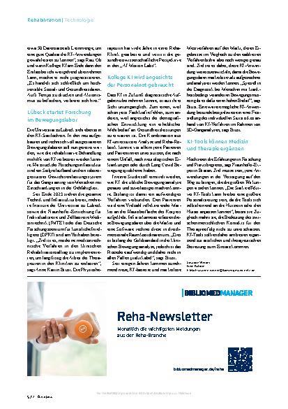 Vorschauseite 3: Forschung Reha-Antrag für die KI