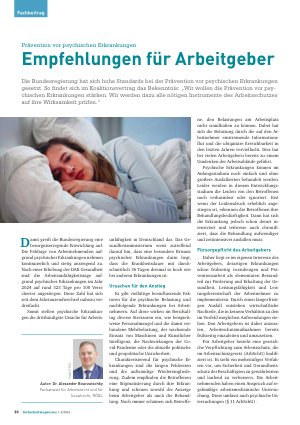 Vorschauseite 1: Prävention vor psychischen Erkrankungen Empfehlungen für Arbeitgeber