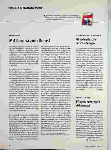 Vorschauseite 1: Mit Corona zum Dienst