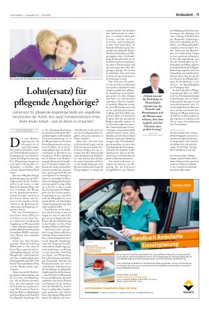 Vorschauseite 1: Lohn(ersatz) für pflegende Angehörige?